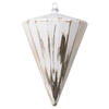 Photograph of 6" Champagne Brushed Cone Ornament 4/Bag