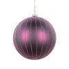 Photograph of 4" Plum Matte Glitter Ball Orn 4/bag
