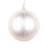 Photograph of 4" Oat Matte Glitter Ball Ornament 4/bag