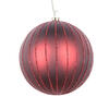 Photograph of 4" Burgundy Matte Glitter Ball Orn 4/bag