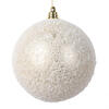 Photograph of 4" Champagne Matte Snow Ornament 4/bag