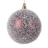 Photograph of 4" Burgundy Matte Snow Ornament 4/bag