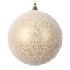 Photograph of 4.75" Gold Matte Snow Ornament 4/bag