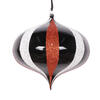 Photograph of 6.3" Black White Orange Onion Orn 2/Bag