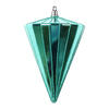 Photograph of 6" Shiny Teal Cone Ornament 3/bag