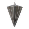 Photograph of 6" Matte Pewter Cone Ornament 3/bag