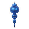 Photograph of 10" Matte Blue Finial Ornament 2/bag