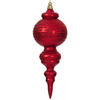 Photograph of 10" Matte Red Finial Ornament 2/bag