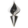 Photograph of 12" Black/White Finial Gold Line Ornamnt