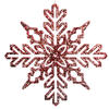 Photograph of 9" Red Shiny Snowflake Ornament 2/Bag