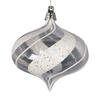 Photograph of 4" Clear Onion White/Silver Orn 3/Bag