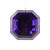 Photograph of 6" Purple Square Jewel Glitter Orn 2/Bag