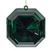 Photograph of 6" Dark Green Square Jewel Glit Orn 2/Bg