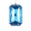 Photograph of 8" Blue Rectangle Jewel Glitter Orn 2/Bg