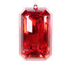 Photograph of 8" Red Rectangle Jewel Glitter Orn 2/Bag