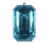 Photograph of 8" Turquoise Rect Jewel Glitter Orn 2/Bg