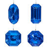 Photograph of 4-5" Blue Jewel Glitter Orn Assort 4/Bag