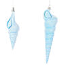 Photograph of 9" Turquoise Conical Shell Glitter 2/Set