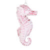 Photograph of 6.5" Pink Seahorse Glitter Ornament 2/Bg