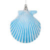 Photograph of 4" Turquoise Seashell Glitter Orn 3/Bag