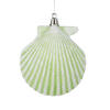 Photograph of 4" Celadon Seashell Glitter Ornam 3/Bag