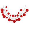 Photograph of 4' Flocked Red Ball Ornament Garland