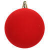 Photograph of 4" Flocked Red Ball Onament 4/Bag