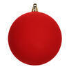 Photograph of 4.75" Flocked Red Ball Onament 3/Bag
