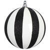 Photograph of 4.75" White/Black Glittr Lines Ball 2/Bg