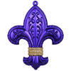 Photograph of 6" Purple Matte Fleur De Lis Orn 3/Bag