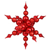 Photograph of 39" Red Radical Snowflake Shiny/Glitter