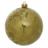 Photograph of 6" Olive Crackle Ball  Drilled 4/Bag