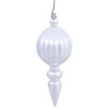 Photograph of 8" Silver Shiny Finial UV Drilled 6/Bag