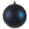 Photograph of 4" Midnt Blue Matt Glit Swirl Ball 4Bx