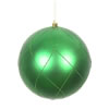 Photograph of 4" Green Matt Glitter Swirl Ball 4/Bx