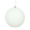 Photograph of 4" White Matt Glitter Swirl Ball 4/Bx