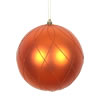 Photograph of 6" Burn Orange Matt Glit Swirl Ball 3/Bx