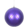 Photograph of 4" Purple Matt Glitter Swirl Ball 4/Bx