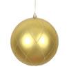 Photograph of 6" Gold Matt Glitter Swirl Ball 3/Bx