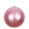 Photograph of 4" Pink Matt Glitter Swirl Ball 4/Bx