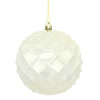 Photograph of 4" Champagne Shiny Diamond Bauble 6/Bg