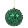 Photograph of 4" Midnght Grn Shiny Diamond Bauble 6/Bg