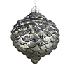 Photograph of 6" Pewter Glitter Pine Cone 6/Bag