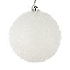 Photograph of 8" White Ice Ball Ornament 2/Bag