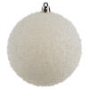 Photograph of 4" White Beaded Ball Drilled 6/Bag