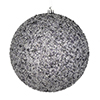 Photograph of 4" Silver Beaded Ball Drilled 6/Bag