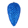 Photograph of 7" Blue Matte Glitter Pinecone 4/Bag