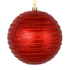 Photograph of 4" Red Candy Glitter Ball 4/Bag