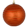 Photograph of 4" Burnish Org Candy Glitter Ball 4/Bag