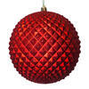 Photograph of 6" Red Durian Glitt Ball Orn Drill 4/Bg